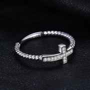 Anillo religioso Silver Diamond Women