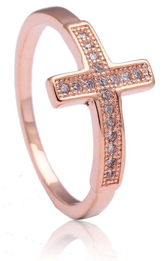 bague croix lourdes